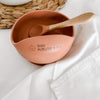 Silicone bowl & spoon - marble